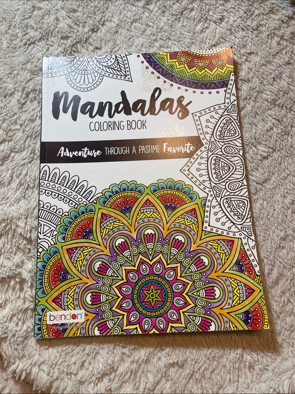 Mandalas Coloring Book with Bright Multicolor Cover NEW